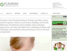 Tablet Screenshot of flourishpaediatrics.com.au
